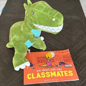 We Don’t Eat Our Classmates Book & Plush Dinosaur Gift Set Kids Storytime Toy